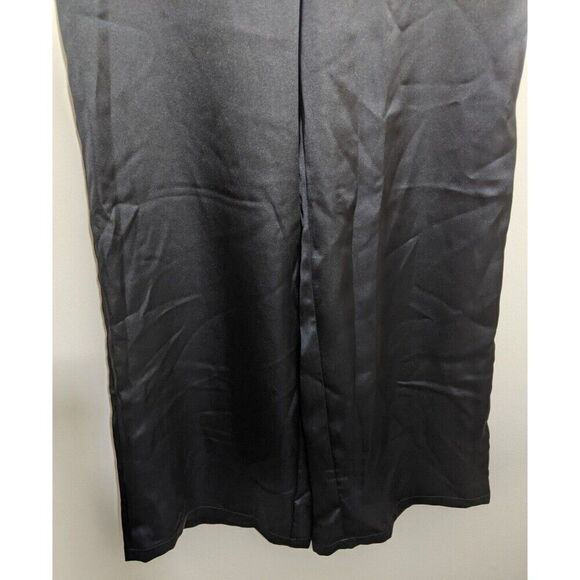 Rachel Zoe Pants Black Wide Leg Crop Elastic Back High Rise Size Small - Picture 6 of 9